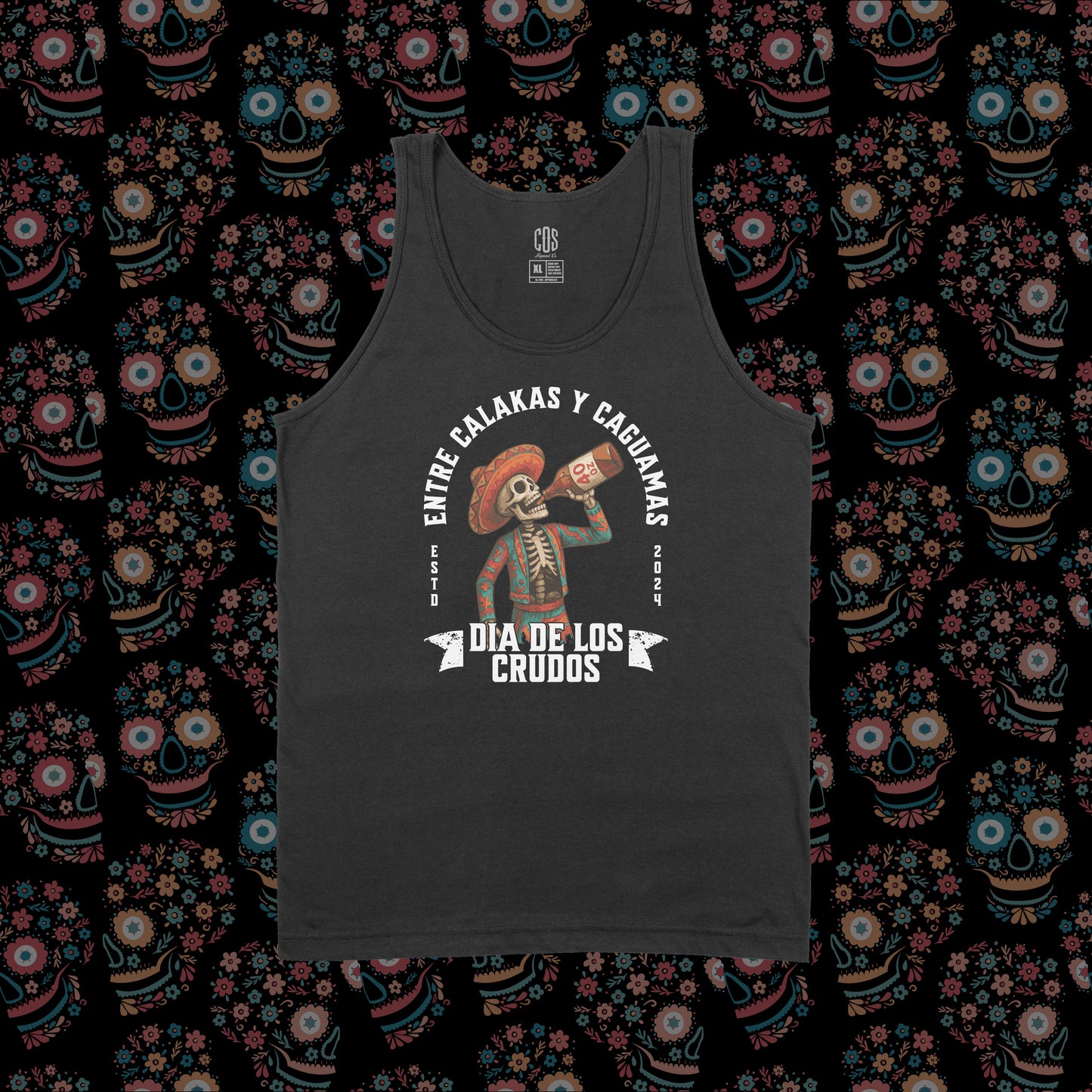 Dia de los Crudos Men’s Tee – Entre Calakas y Caguamas